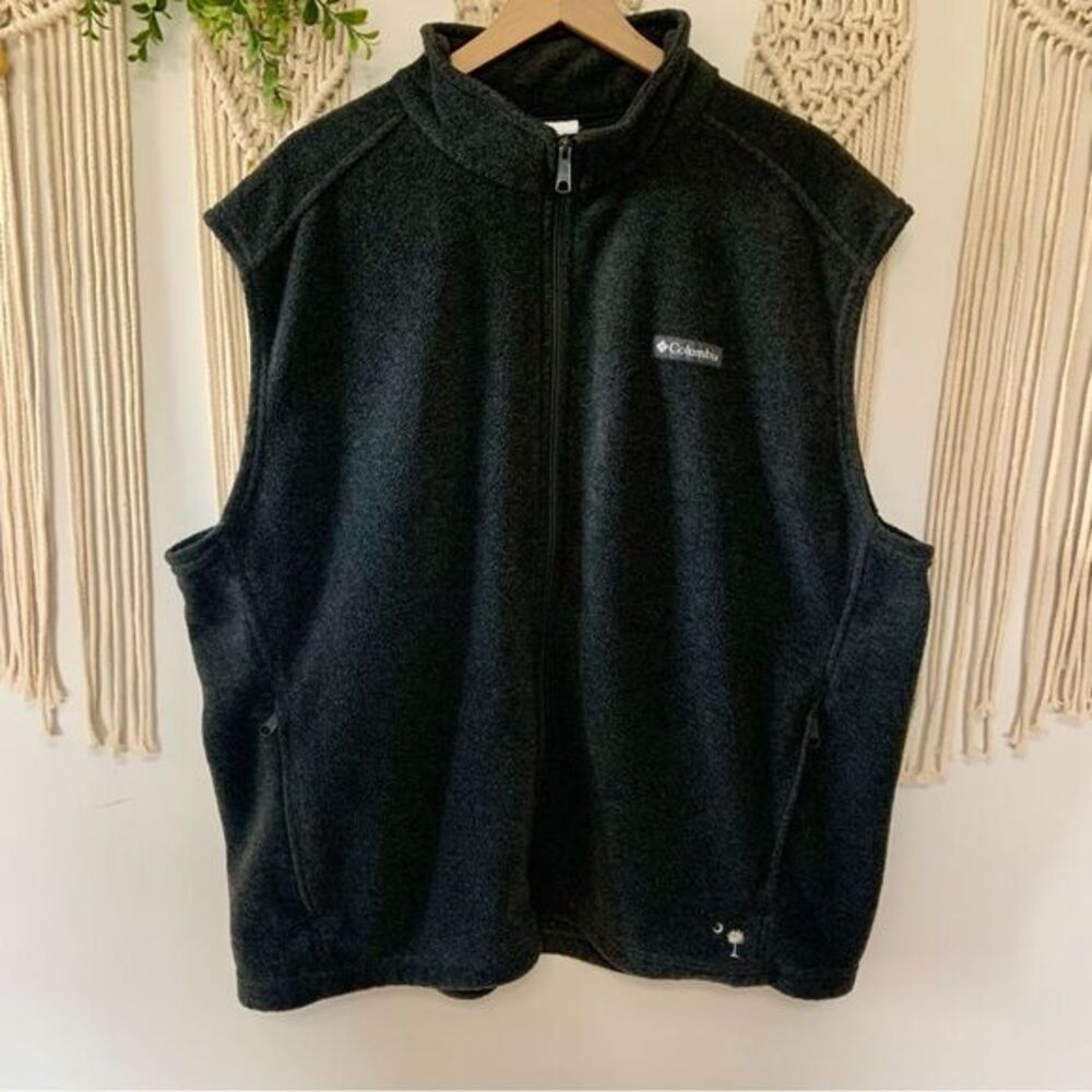 COLUMBIA‎ Men’s Steens Mountain Zip Fleece Vest Carolina Palmetto Moon Gray XXL
